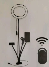 8 Inch LED Ring Light Kit Video Live Stream Fits PHONE IPHONE MICROPHONE 