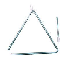 6 x Triangle by CCM Assorted Sizes 4" to 9" Hand Percussion Musical Instrument