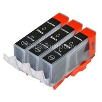 3 Canon Patronen + Chip CLI-521 Bk Black Mp 990 Mx 860 Mx 870 Tinte Neu