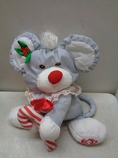 VINTAGE 1987 FISHER PRICE CHRISTMAS MOUSE W/CANDY CANE PUFFALUMP