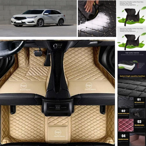 For Acura MDX RDX Car Floor Mats Cargo Liners Custom All Weather PU Leather Mats - Imagen 1 de 31