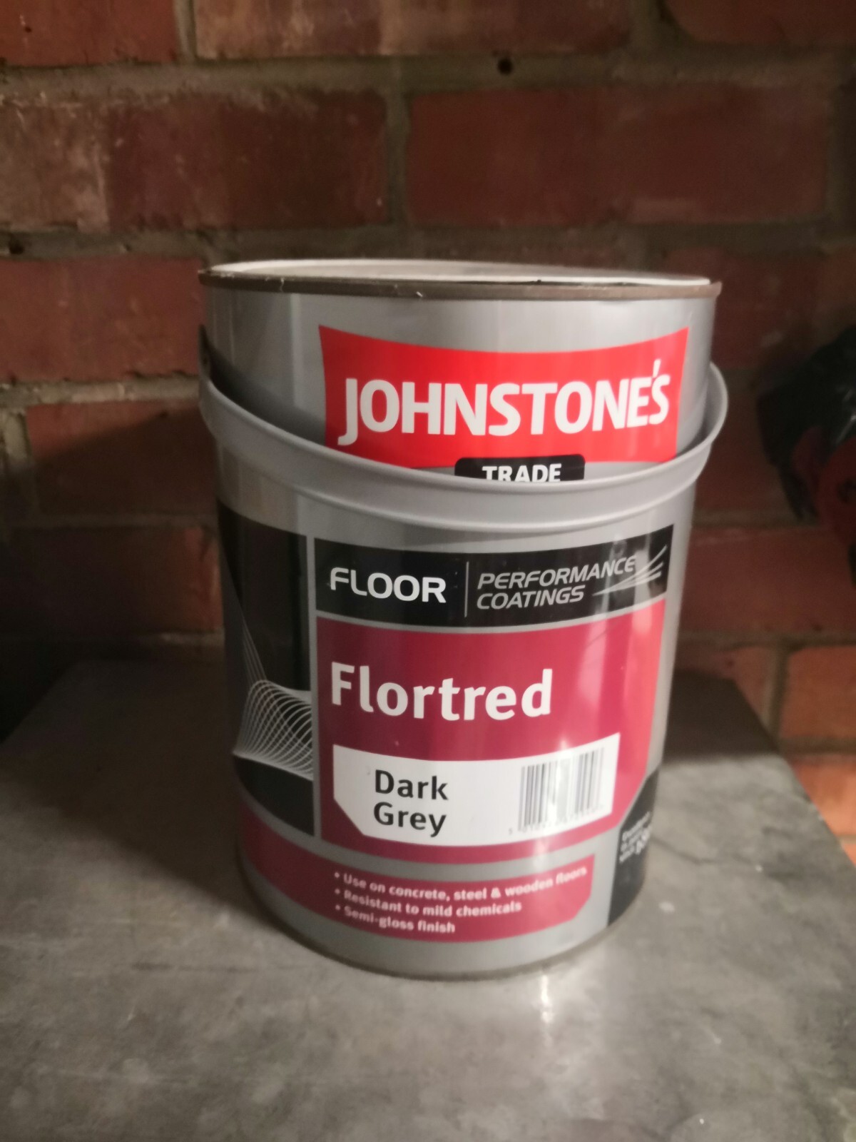 Johnstone's Flortred dark grey garage floor paint eBay