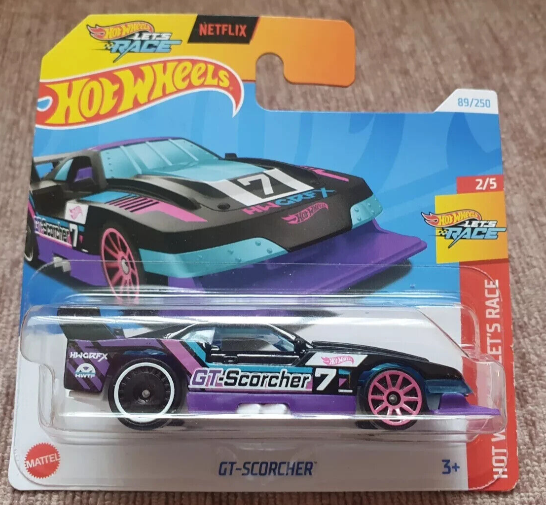 GT SCORCHER HOT WHEELS NETFLIX LET'S RACE SHORT CARD E CASE 2024