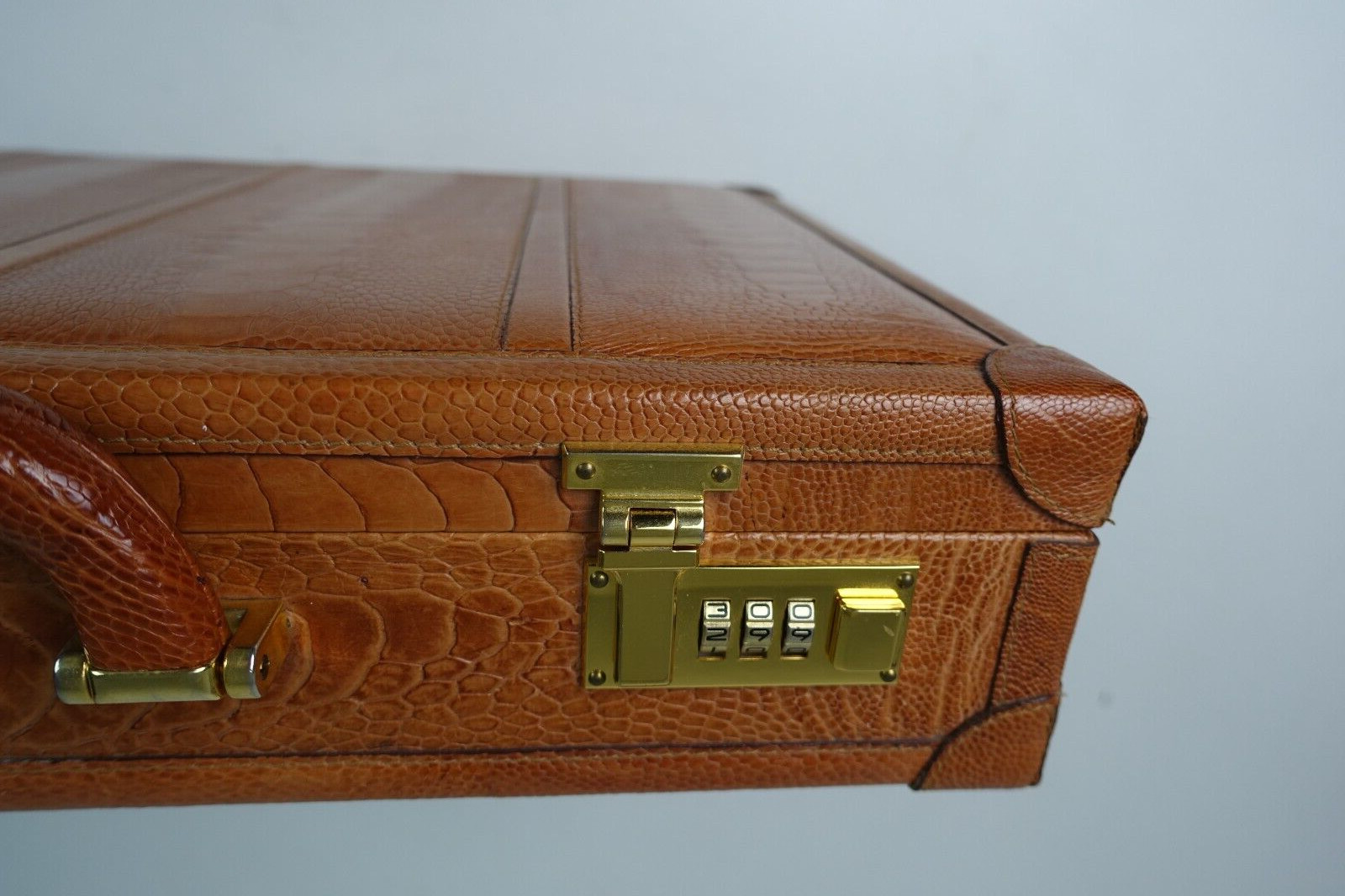 2K RARE OSTRICH LEG NEW SKIN ATTACHE CASE EXOTIC BRIEFCASE SWAYNE MENS CROCODILE image 4