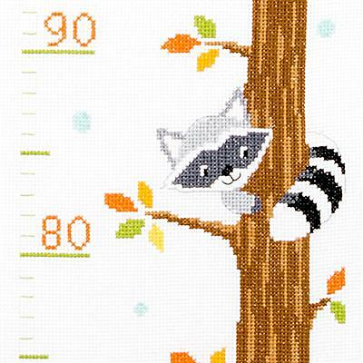 Vervaco Kreuzstich-Set 'Baby Geburt Tiere Im Baum' – Komplettset Mit Stoff, Garn & Anleitung, Ca. 18x70 Cm, Wanddekoration Zum Selbersticken