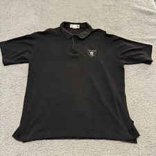 Raiders Polo Shirt Men’s pro line black single stitch Men’s Large Oakland Vtg