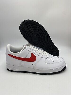 Size 15 - Nike Air Force 1 Low White Red Blue Mismatched Swooshes