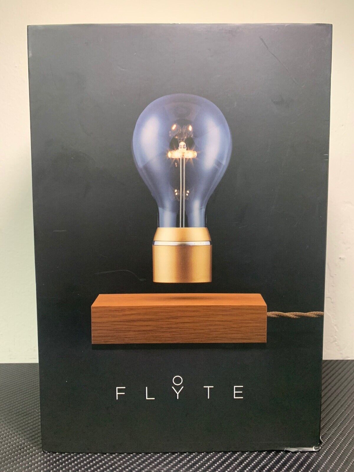 Genuine FLYTE Royal Floating Levitating LED Light Bulb, Oak Base, Gold Cap  Bulb