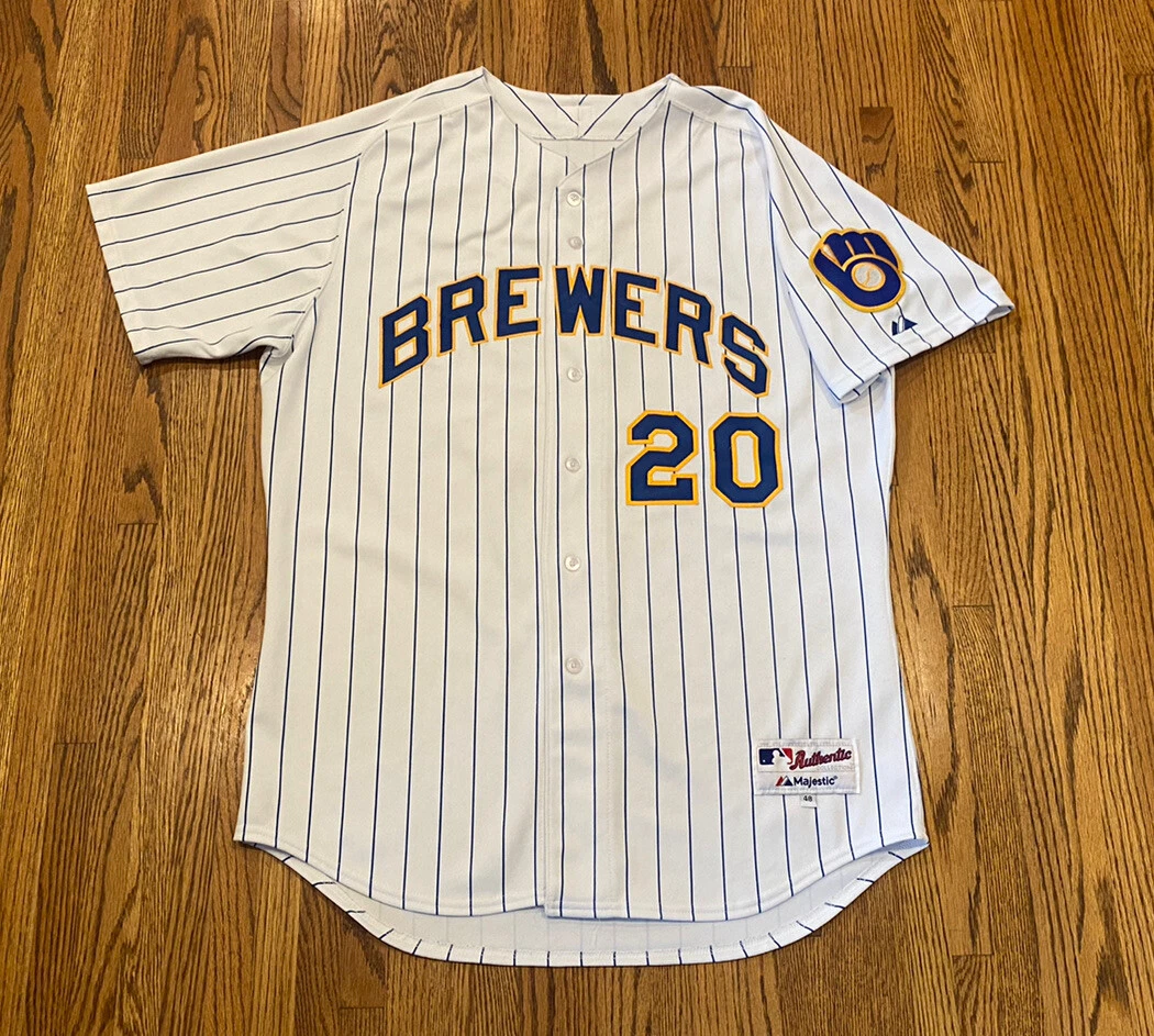  Majestic Milwaukee Brewers MLB Men's White Authentic