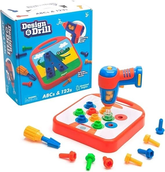 Educational Insights Design & Drill ABCs & 123s,  with Electric Drill - Image 4 of 4