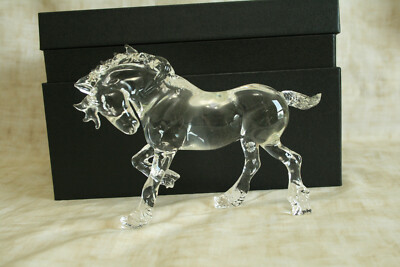 DEFIANT 2019 Breyerfest Fine Crystal Shire Horse Curio Breyer