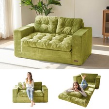 Convertible Sofa Bed, Pull Out Loveseat Sleeper Sofa, 2 in 1 Folding Couch Be...