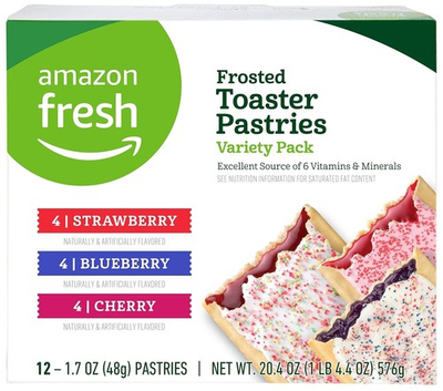 #ad #ad Amazon Fresh Toaster Pastries Variety Pack Strawberry Blueberry Cherry 12 ct $5.30