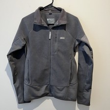 FIGS Scrubs On Shift Fleece Hybrid Jacket Small Grey