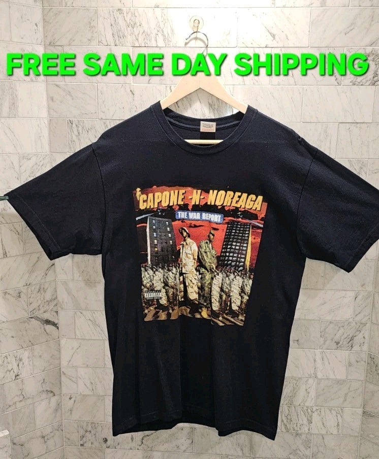 SUPREME Capone N Noreaga Tee Shirt LARGE Navy Blue FW16 FREE SAME