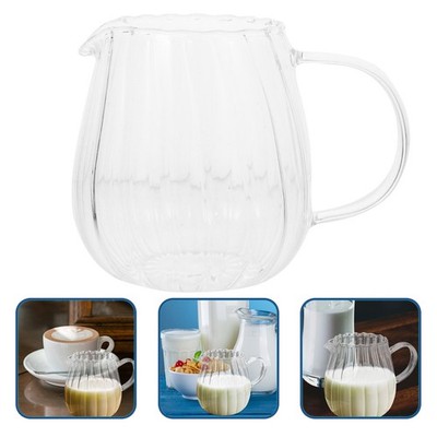 2 Pcs Kaffeeschaum Servierkrug Milchkaennchen Milchkännchen Aus Glas Teekrug