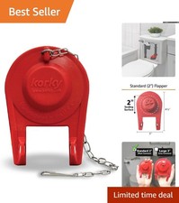 Universal Toilet Flapper - 2-Inch Size, Includes Stainless Steel Chain