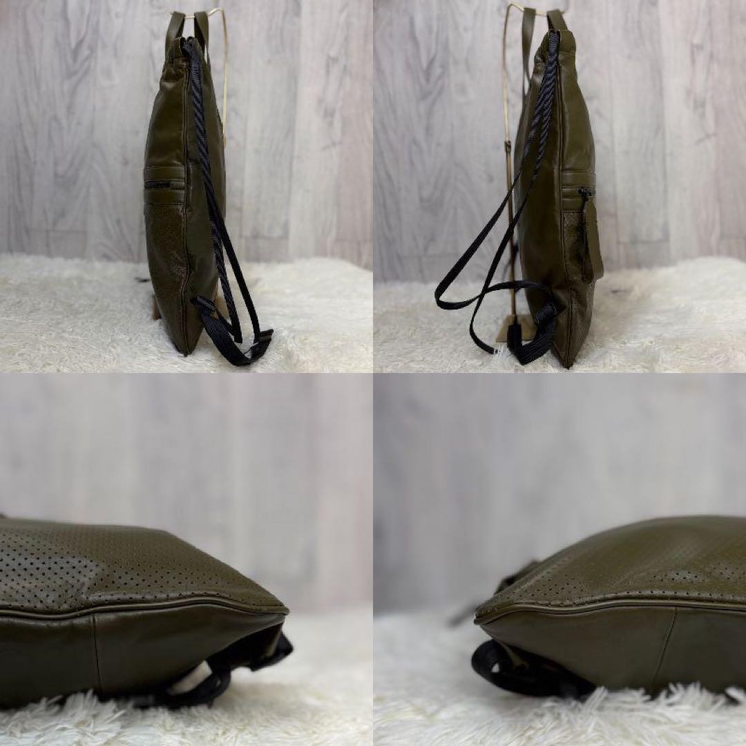 Bottega Veneta Leggero Punching Leather A4 Backpack Tote Used thumbnail 6