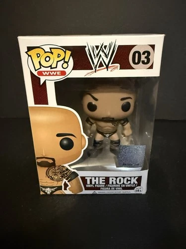 FUNKO POP ! THE ROCK 03 POP WWE BOX NOT MINT M01