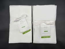 POTTERY BARN CLASSIC 2 SETS OF 2 KING PILLOWCASES WHITE NEW WITH TAG