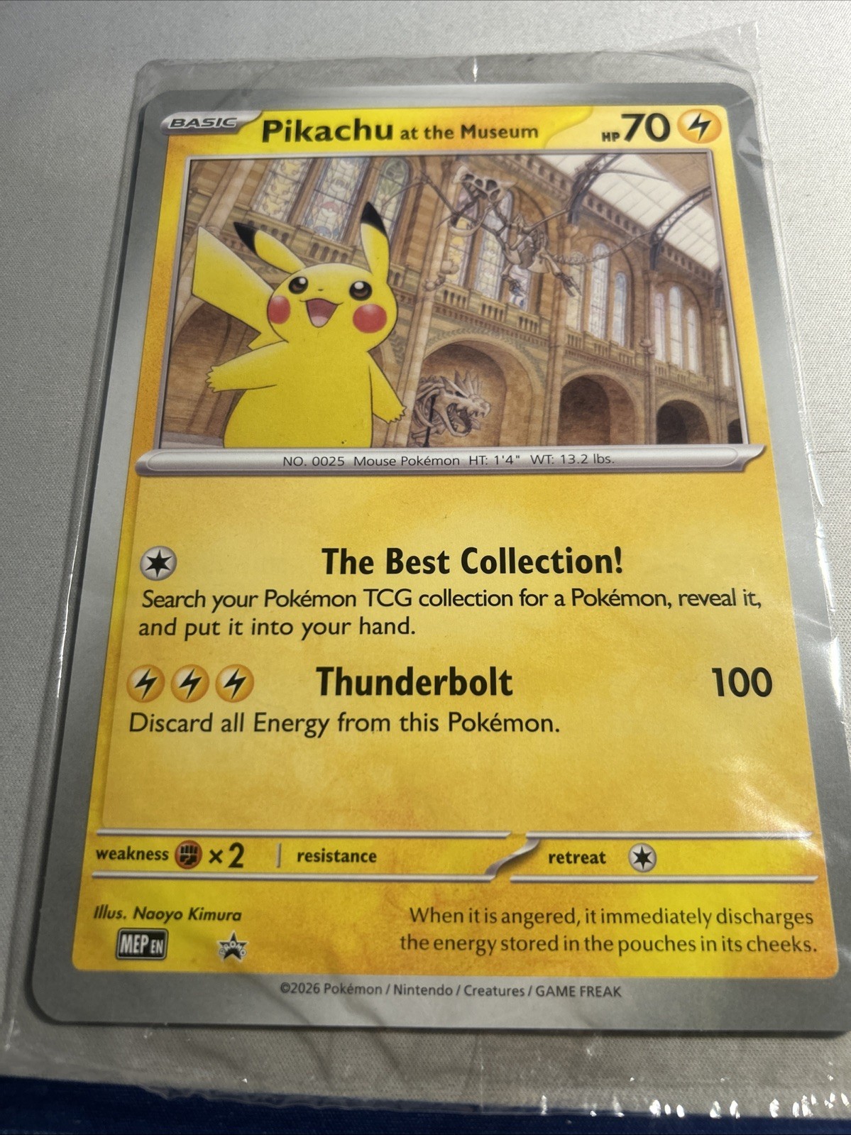 Pikachu At Museum Promo Pokémon Jumbo Card English Brand New And Sealed