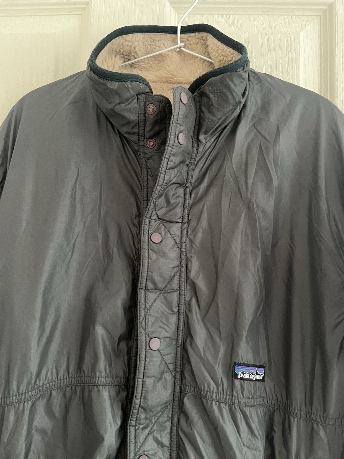 Rare Collectible 1997 Vintage Patagonia Natural/Ash Reversible Glissade (Size:L) image 8