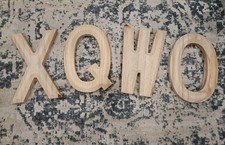 Wooden Unfinished Letters Lot X Q W O