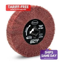 Eastwood 32491, One Finishing Wheel Contour Sct Narrow 80 Grit Red Aluminum 