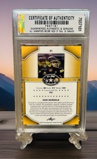 SAM DARNOLD RC 2015 Leaf U.S. Army All-AMERICAN GRADED GEM-MT 10 Rookie Card #81. rookie card picture