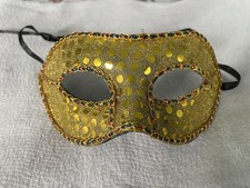 Decorative Eye Mask Plastic ,Ribbon Tie Strap Mardi Gras Party Mask.