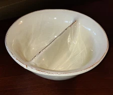 Vietri Italy Crema Two Part Bowl