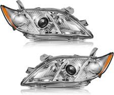 Chrome Housing Right Left Headlights for 2007-2009 Toyota Camry  US Version