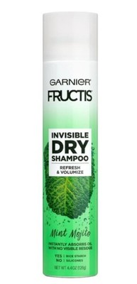 4 X Garnier Fructis Invisible Dry Shampoo Refresh Volumize Mint Mojito 4.4oz