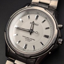 Seiko Radio Solar Titanium White Dial Watch from Japan