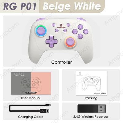 ANBERNIC RG P01 Gamepad Wireless Gaming Controller  Trigger Joystick Macro