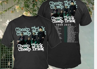 Cheap Trick band 2 sides black T-shirt Unisex tee All sizes S to 5Xl