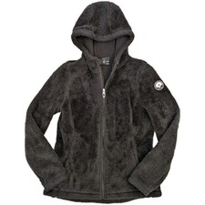 Spyder Womens Fleece Jacket Full- Zip Size Medium Black Hoodie