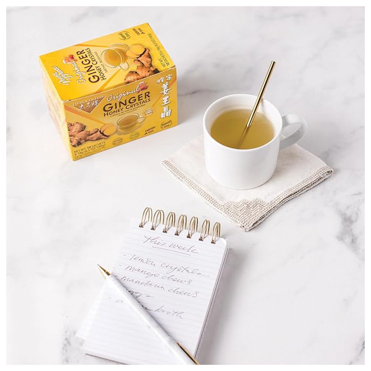 Кристаллы имбирного меда Принц Мира: Набор для приготовления быстрорастворимого успокаивающего травяного напитка