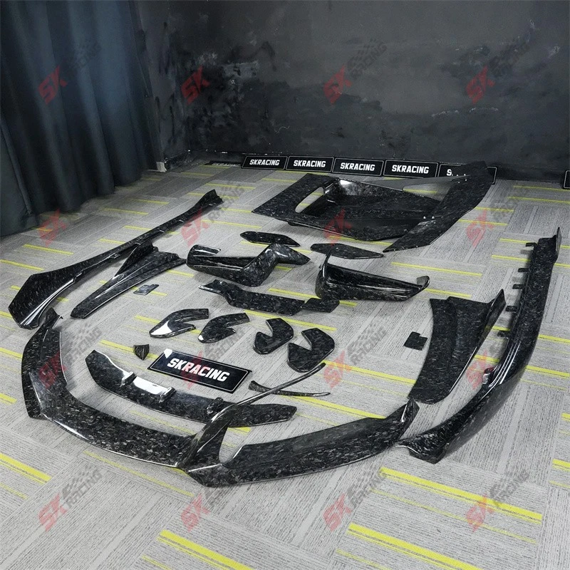 Kit de alerón de faldones laterales delanteros y traseros de fibra de carbono forjado para BMW i8 2014-2020 Foto 3 de 4