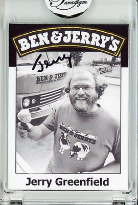 -BEN & JERRY'S- Jerry Greenfield Signed/Autograph/Auto Certified Ice Cream Card