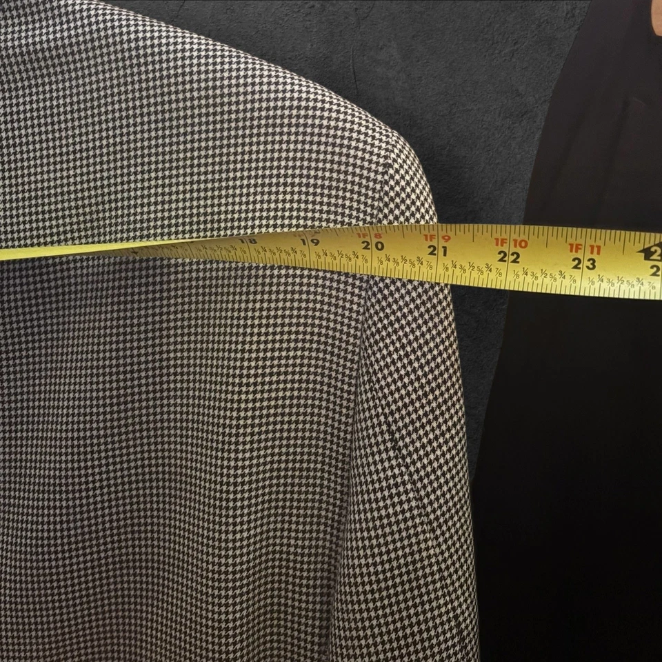 Blazer de pata de gallo 100 % lana Tom James 42R para hombre + conjunto de pantalones de vestir 33R 100 % seda Foto 4 de 4