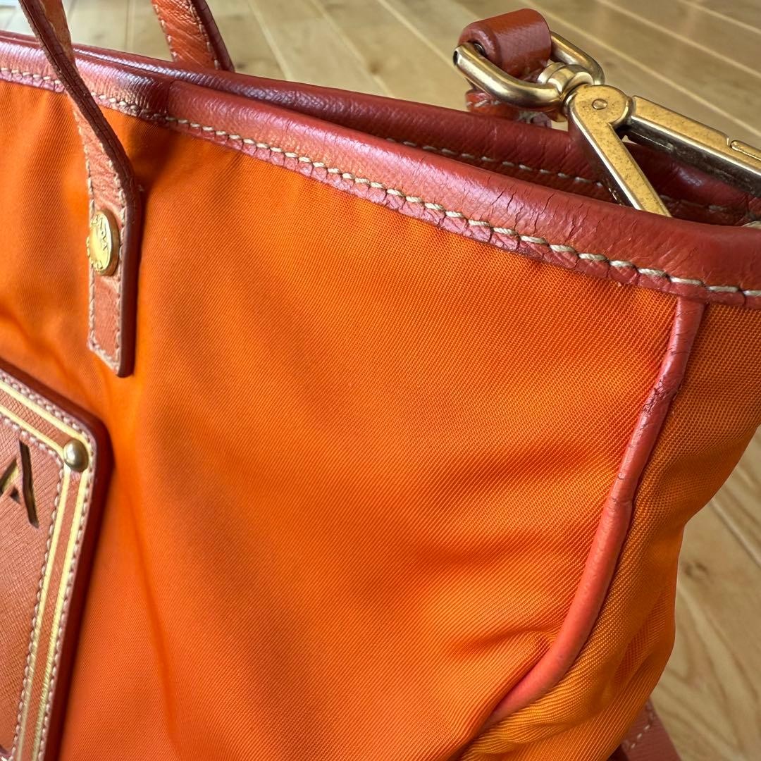 PRADA Nylon Tote 2WAY Shoulder Bag Leather Nylon thumbnail 9