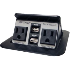 Altinex Tilt N Plug Jr. 2+2 Charging USB and PowerTNP-155 Power Data Center