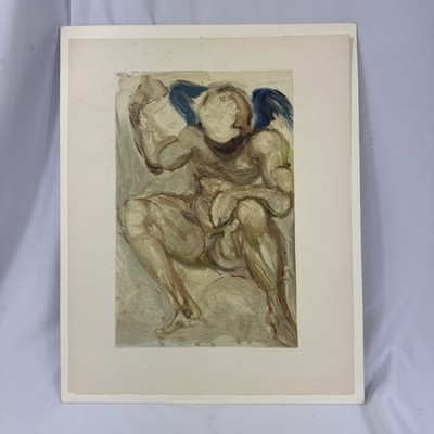 Salvador Dali 1960 Divine Comedy Purgatory 15 The Angel Of Mercy Wood Engraving