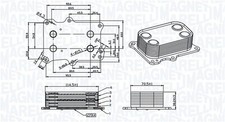 Ölkühler Motoröl MAGNETI MARELLI 350300004300 Aluminium für FIAT 500X 500L TIPO