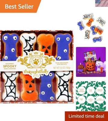 Set of 8 Ginger-Flavored Halloween Dog Treats - Perfect for Parties & Training