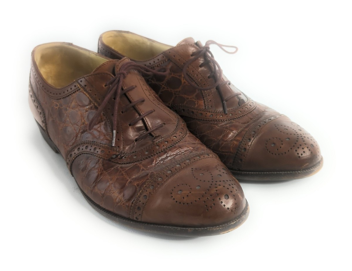 Bragano Cole Haan Oxfords Shoes Size 10 Crocodile Bragano Cole Haan Crocodile Oxford Shoes Mens 8 Black  main image 4