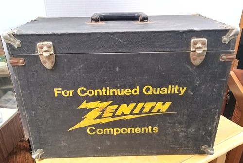 Vintage Zenith Electronics 1970s Parts Caddy with Original Metal Tray - Picture 8 of 19