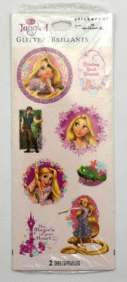 2016 Hallmark Disney Princess Tangled Rapunzel Glitter Stickers Stickeroni