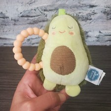 Mary Meyer Yummy Avocado Foof Rattle SOFT Plush Stuffed Baby Toy 5  Teether